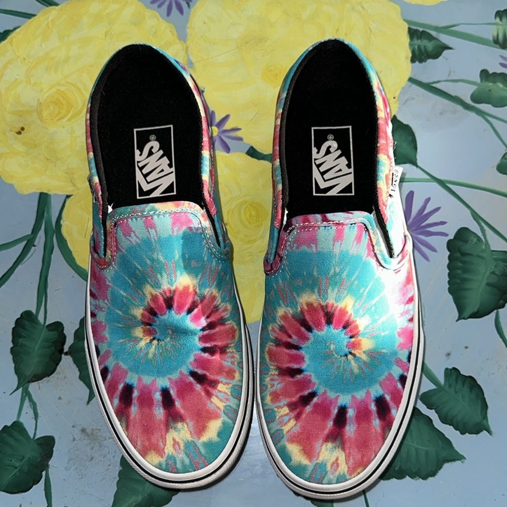 Vans Asher Slip Ons Tye Dye - Picture 2 of 5